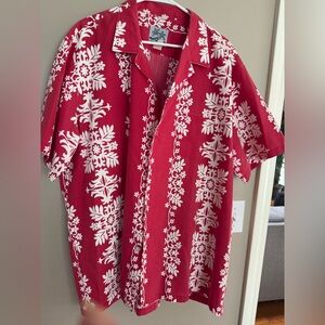 Mauka Hawaii Red & White Shirt  Size 2XL